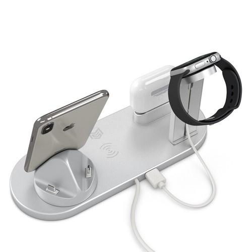 4in1 Wireless For AirPods Apple Watch Charger Stand iPhone Station Dock Charging - Picture 15 of 17
