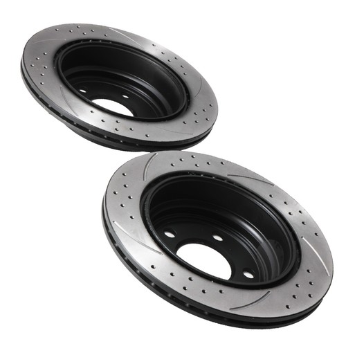 DISCOS DE FRENO TRASEROS PERFORADOS RANURADOS 300 MM PARA BMW X1 XDRIVE SDRIVE 18I 20I 25I 09+ - Imagen 5 de 9