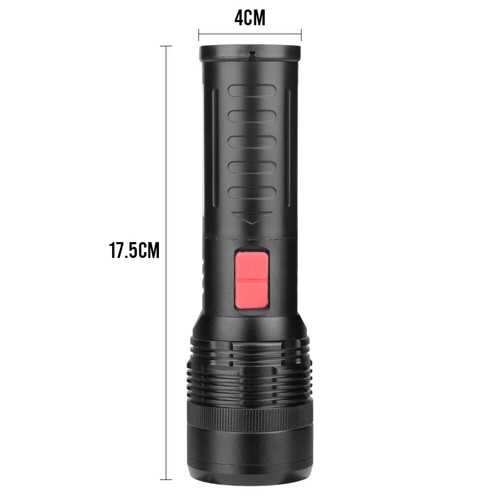 Super Bright Rechargeable Spotlight LED Zoom Flashlight Dual Light Torch Lamp - Picture 8 of 13