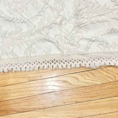 La Rochelle Collection Tagesdecke Elfenbein Chenille Matelasse 108x115 - Bild 11 von 12