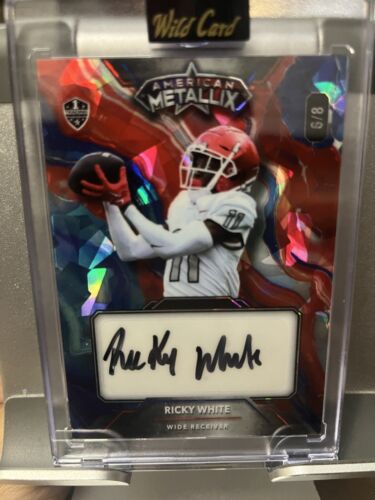 2023 Ricky White #6/8 Auto Holo Marble WR