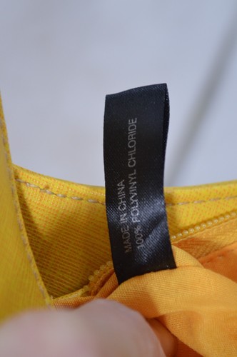 Kenneth Cole Reaction Handle Bag Purse Tote Side Pockets Mustard Yellow T48 - Picture 9 of 12