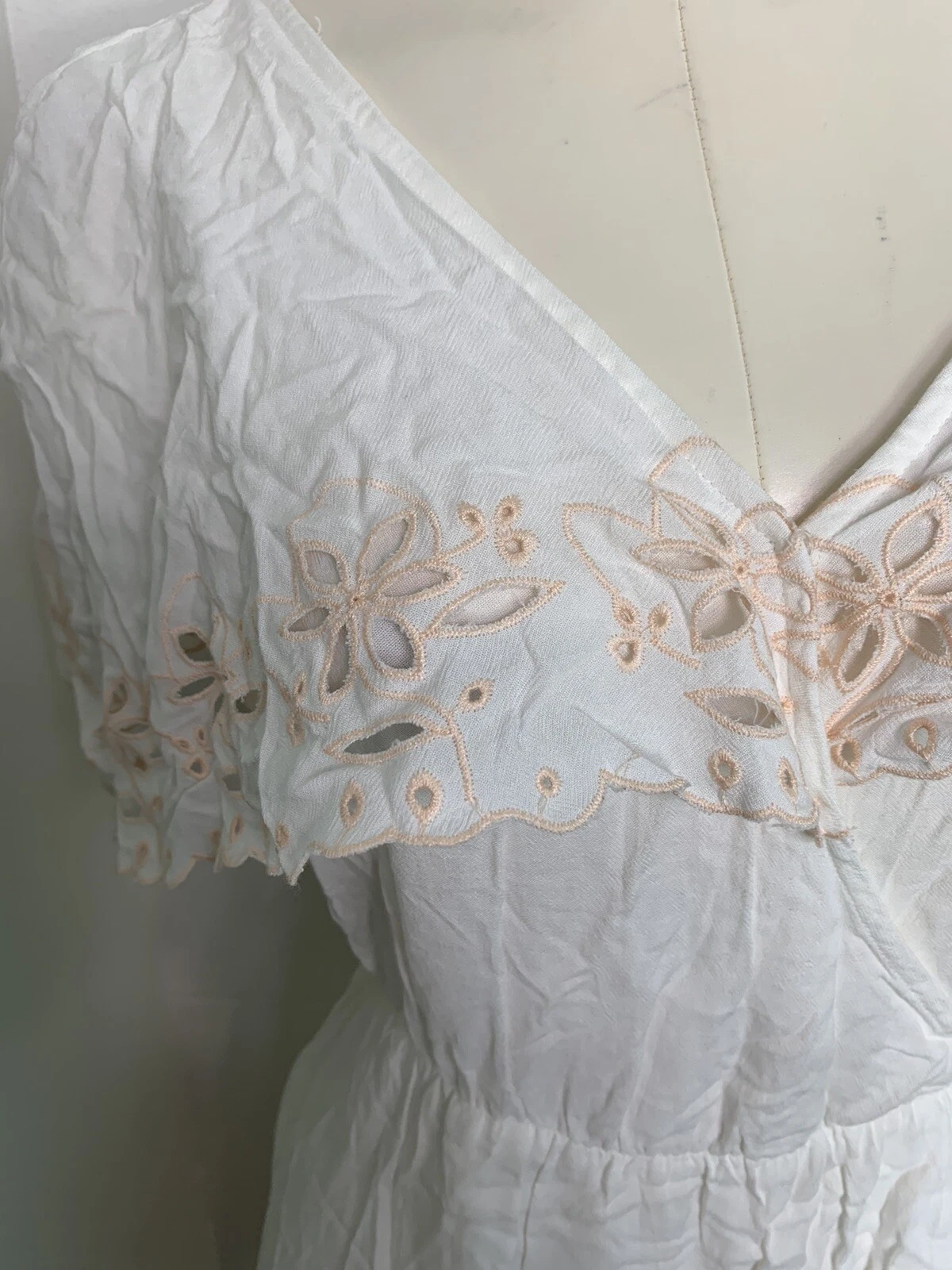 OFF WHITE Abito MINKPINK bianco sporco ombre taglia S