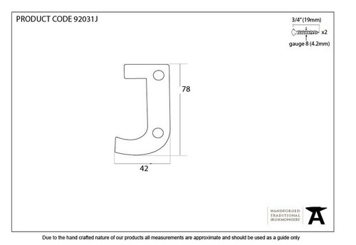 From The Anvil Door Metal Letters & Numbers Polished Bronze - Picture 21 of 73