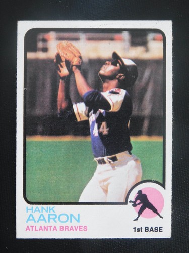 1973 Topps Baseball Card #100 Hank Aaron (EX-MT) - Picture 1 of 2