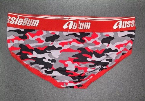 Aussiebum Men's Camo Chaos Underwear Brief Size M L XL Red NWT - Picture 2 of 6