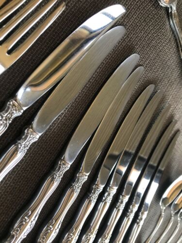 54 pc Oneida MICHELANGELO Cube mark STAINLESS FLATWARE service for 6 + VGUC - Picture 10 of 12