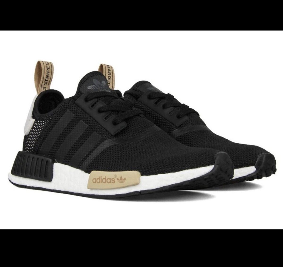 hensigt stamme jeg lytter til musik adidas nmd r1 black tan mesh sneakers women only color way! | eBay