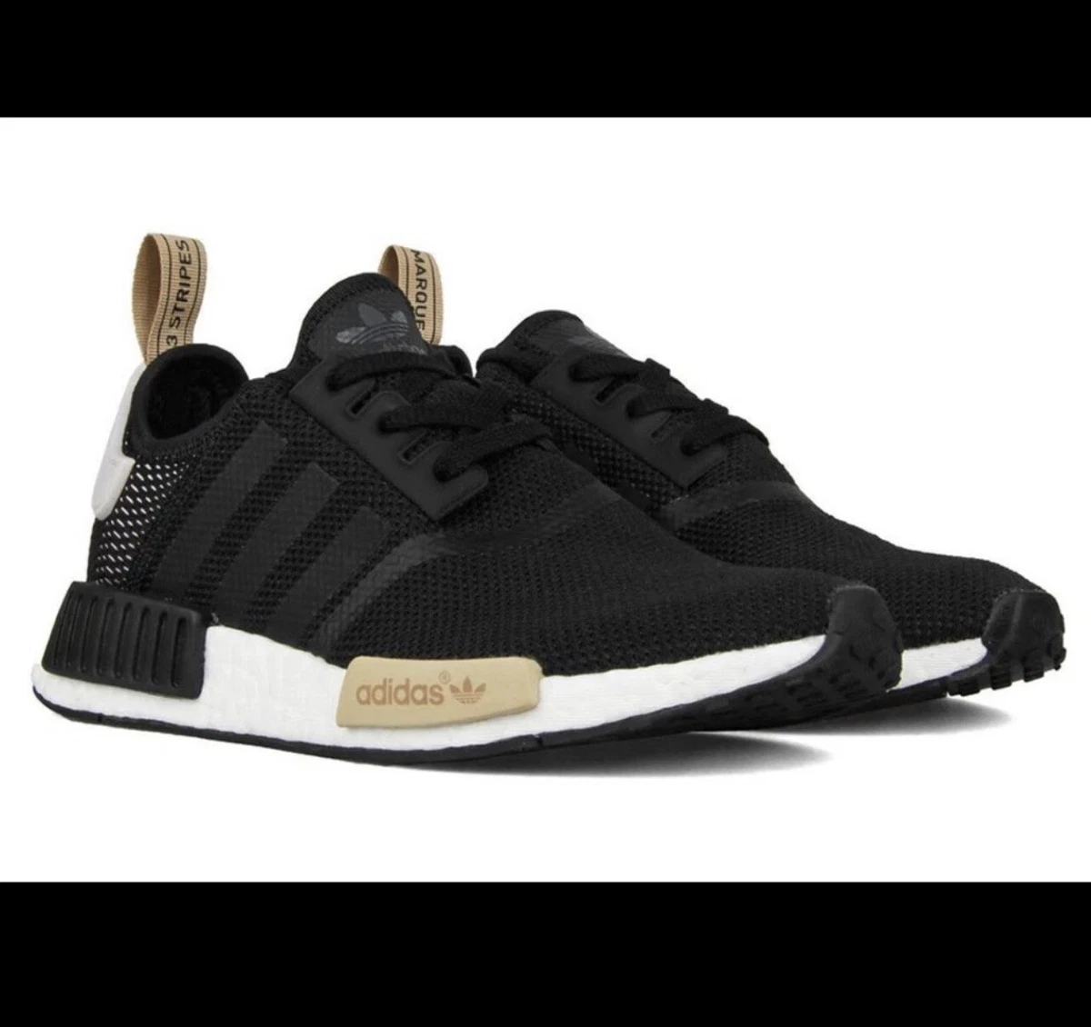 ras taart Verloren adidas nmd r1 black tan mesh sneakers women only color way! | eBay