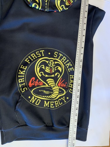 Cobra Kai Youth Small Hoodie Sweatshirt Karate Kid Performance Fabric Feel *Flaw - Picture 4 of 5
