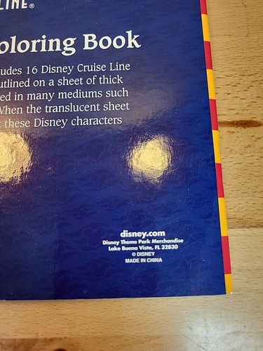 Libro para colorear vitrales Disney Cruise Line parque temático mercancía sin usar - Imagen 4 de 8