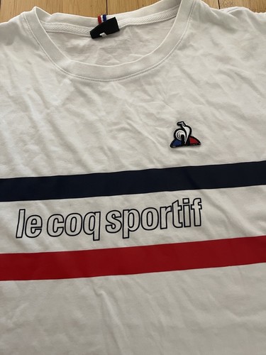 Le Coq Sportif Size M White T-shirt - Picture 2 of 9