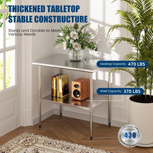 Stainless Steel Commercial Kitchen Reataurant Work Food Prep Table Work Tables - Picture 26 of 53