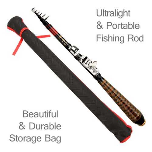 Retractable Fishing Rod Carbon Fiber Spinning Pole Sea Pole Saltwater Freshwater - Picture 29 of 43