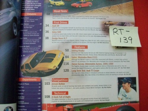 ROAD & TRACK MAGAZINE-JAN 2001-NEW CAR MODELS,GREAT ARTICLES,ADS,PHOTOS,RACING - Picture 2 of 4