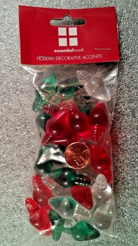Christmas Lights or Trees Choice 1 inch Figures Holiday Reusable Plastic - Picture 4 of 5