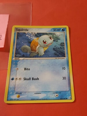 2006 Pokemon EX Crystal Guardians #63 Squirtle, C, NF/H, cd7