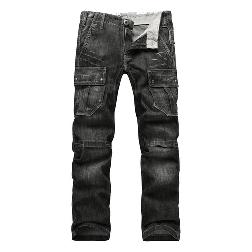 FOX JEANS Men's Monroe Regular-fit Denim Cargo Jeans Work Pants SIZE 32-44 - Picture 6 of 44
