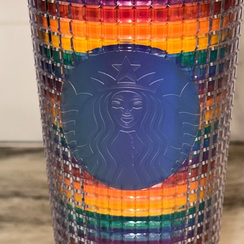 Starbucks Disney World Pride 2024 24oz Cold Tumbler Rainbow Studded NEW Mickey - Picture 6 of 11