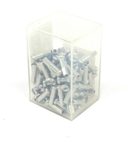 DT Swiss Standard Aluminum Nipples: 2.0 x 16mm Silver Box of 100 - Picture 12 of 12