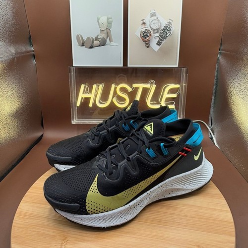 Nike Pegasus Trail 2 Black Dark Sulfur Men’s Sz 8.5 - Picture 2 of 10