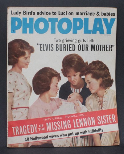 Photoplay magazine Oct 1966 Elvis Lennon Sisters Luci Johnson - Picture 1 of 5
