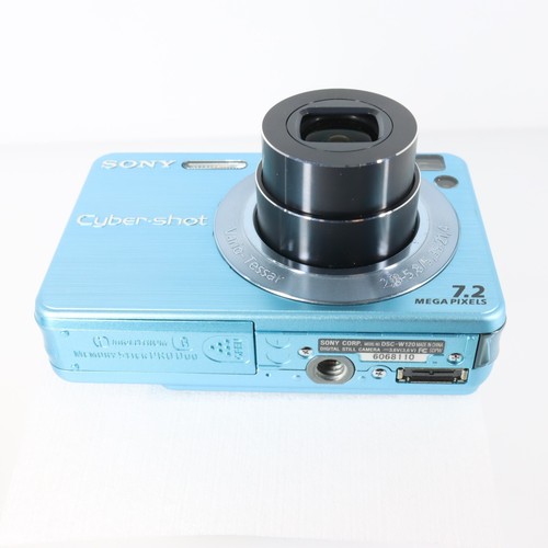 [Top Mint] Rare color Sony Cyber-shot DSC-W120 Blue 7.2MP Digital Camera Japan - Afbeelding 17 van 23