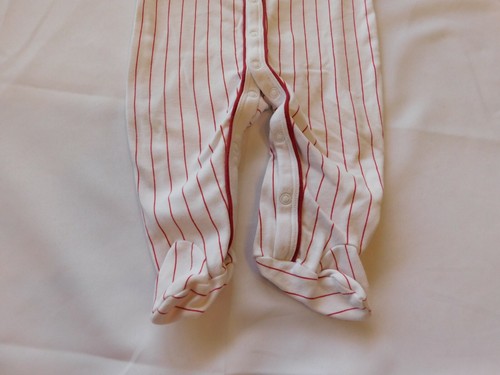 Carter's Mädchen Jungen Langarm Fuß Body Größe 9 Monate "Dad's Team" GUC - Bild 2 von 5