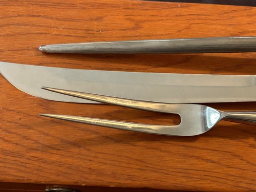Vintage Japan Sword Company Stainless Steel Carving Set - Knife Fork Sharpener - Picture 14 of 15