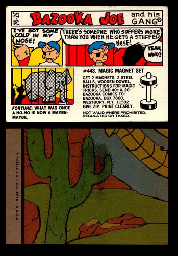 Bazooka Joe and His Gang 1970er Jahre Topps Vintage Sammelkarten Sie wählen Singles - Bild 28 von 57
