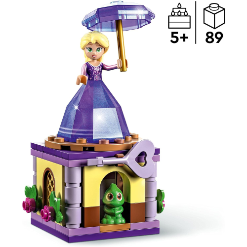LEGO 43214 DISNEY PRINCESS Rapunzel Rotante, Giocattolo da Costruire con Mini Ba - Foto 2 di 4