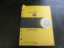 John Deere 320 Snow Thrower Parts Catalog   PC-1707