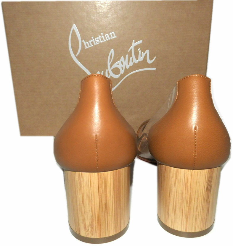 Christian Louboutin Grandola 55 Pumps Red Sole Camel Leather Shoes