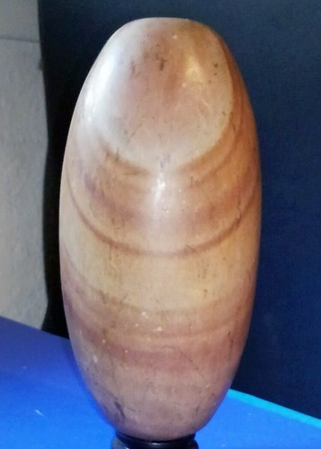Narmada River Shivalinga - 7.5" x 3.5" diam. - Picture 8 of 9