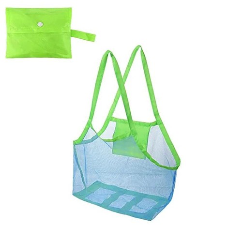 Bunte Netz Strandtasche, sandfrei, faltbare Tasche mit Aufhängeloch für Spielzeug - Bild 4 von 25