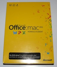3 User ! new sealed Microsoft Office for Mac Home Student 2011 Family Pack NIB