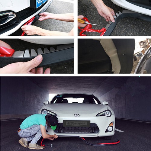 8.2ft Car Front Bumper Spoiler Lip Splitter Valance Chin Protector Body Rubber - Picture 6 of 6