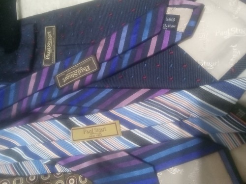 Lot of 4 PAUL STUART Silk Neck Ties - Multiple Widths / Styles Vintage - Bild 6 von 8