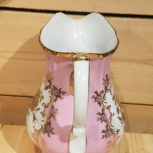 RW Bavaria Rudolf Wachter Pink & Gold Pitcher 7.5" Tall - Swanky Barn - Foto 11 di 12
