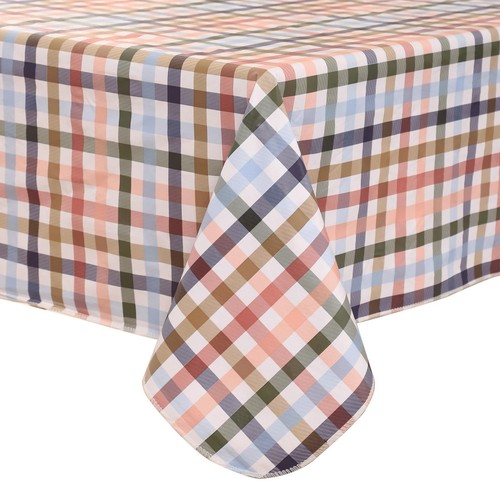Heavy Duty Vinyl Tablecloth with Flannel Backing Waterproof Oil-Proof Plastic...