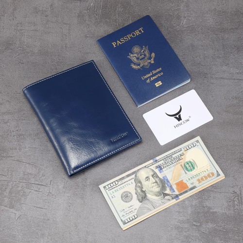 Italienische Leder Reisepasshülle für Reisen - RFID Schutz Brieftasche Hülle mit... - Bild 6 von 9