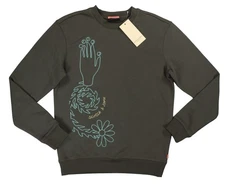 Scotch & Soda Embroidery Accented Crew Pullover Men's Sweatshirt S NWT Coffee