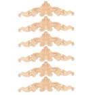 6Pcs Wood Trim Accessories Decorative Flower Stickers Applique