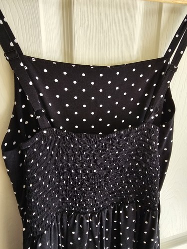 Old Navy Jumpsuit Crop Wide Leg Women's Size S Black Polka Dot Oversized - Picture 10 of 20