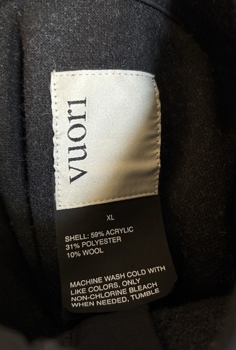 Vuori Mens XL Gray Snap Pullover Wool Blend - Picture 8 of 8