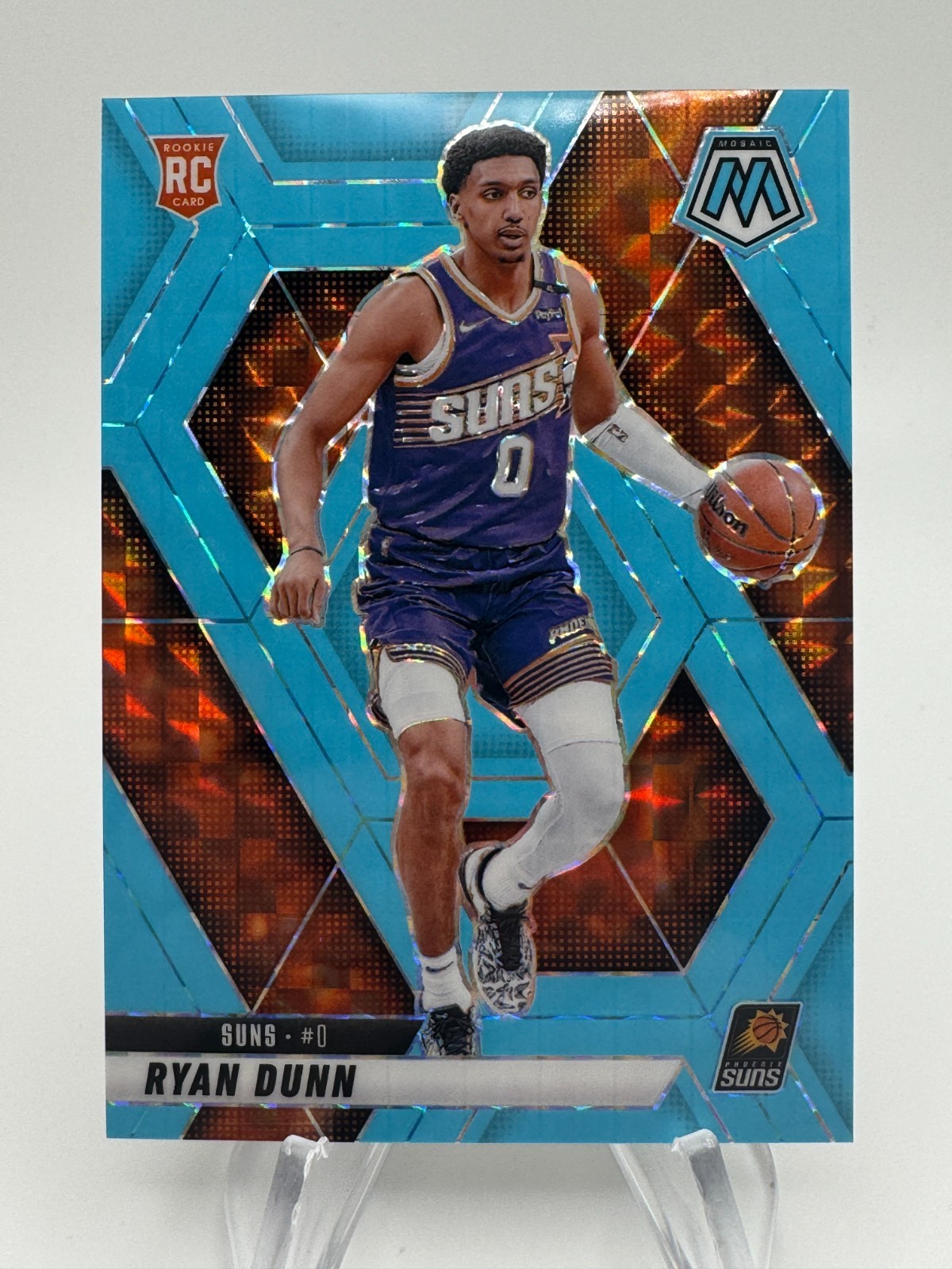 2024-25 Mosaic RYAN DUNN Blue Fluorescent Rookie /75 #233 Phoenix Suns