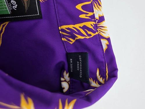Reyn Spooner NFL Minnesota Vikings Button Down Shirt Mens Large Flowers Purple - Picture 9 of 11