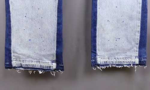 Lifted Anchors Herren 38 Venus Floral Flared Leg Stacked Denim Jeans in Blue Wash - Bild 9 von 24