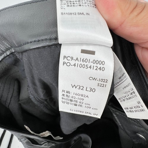 Levi's Premium anni 70 pantaloni pelle vegan svasati alti donna 32 pantaloni svasati neri - Foto 12 di 15