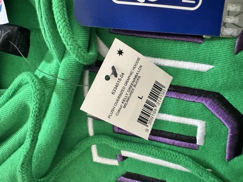 NBA Milwaukee Bucks Green Hoodie Cotton On Body Brand New With Tags Size L - Picture 8 of 10
